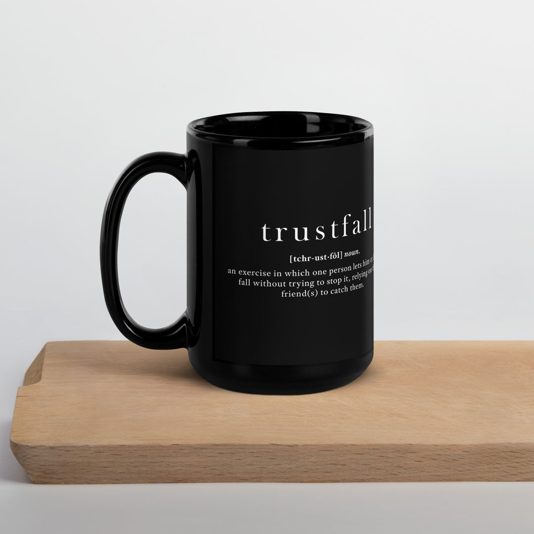 Trustfall Black Mug