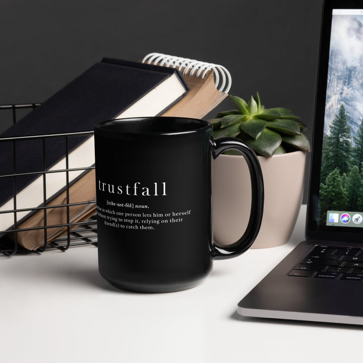 Trustfall Black Mug