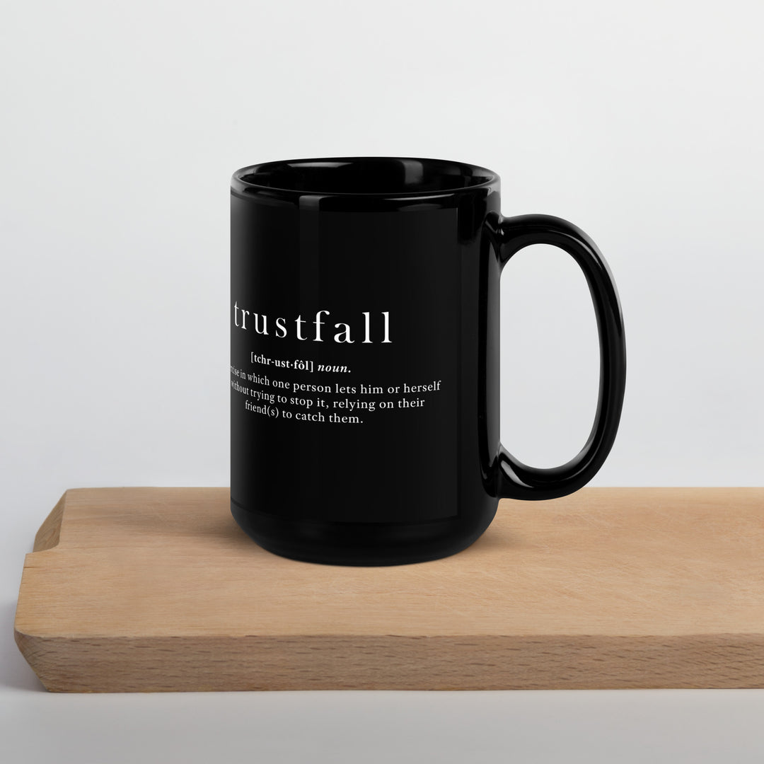 Trustfall Black Mug
