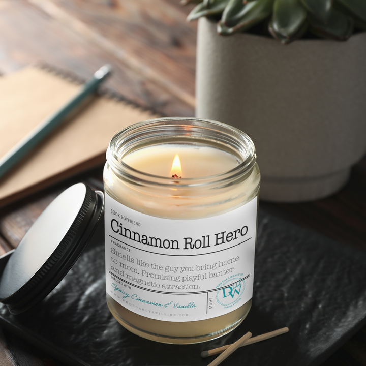 Cinnamon Roll Hero Scented Soy Candle, 9oz