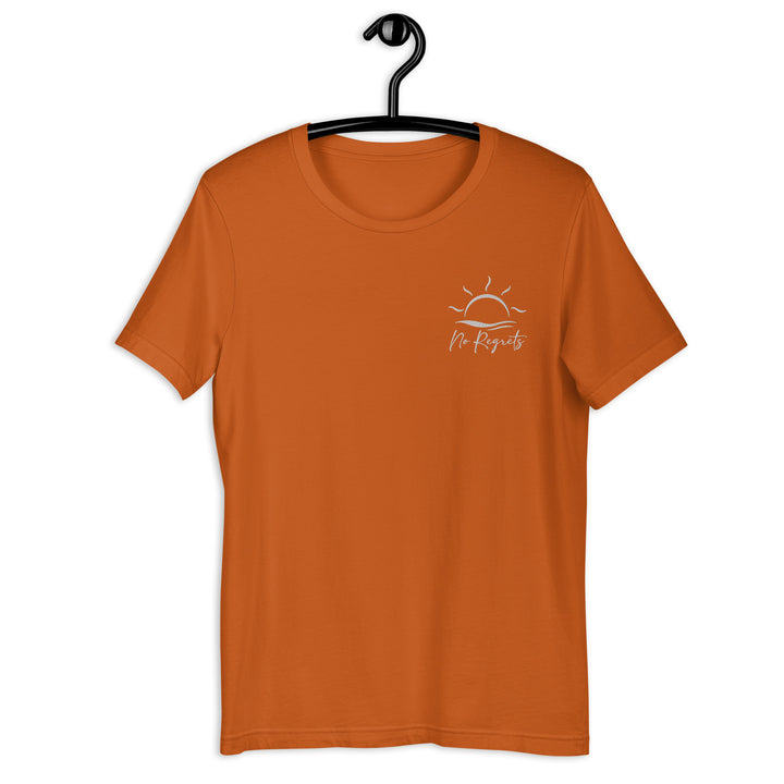 No Regrets Embroidered Unisex T-shirt