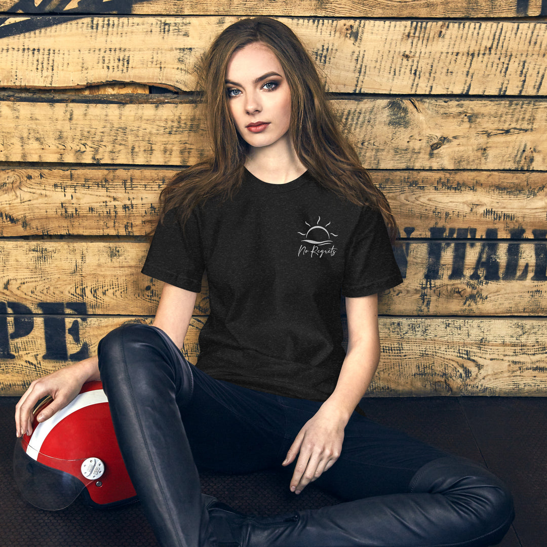 No Regrets Embroidered Unisex T-shirt