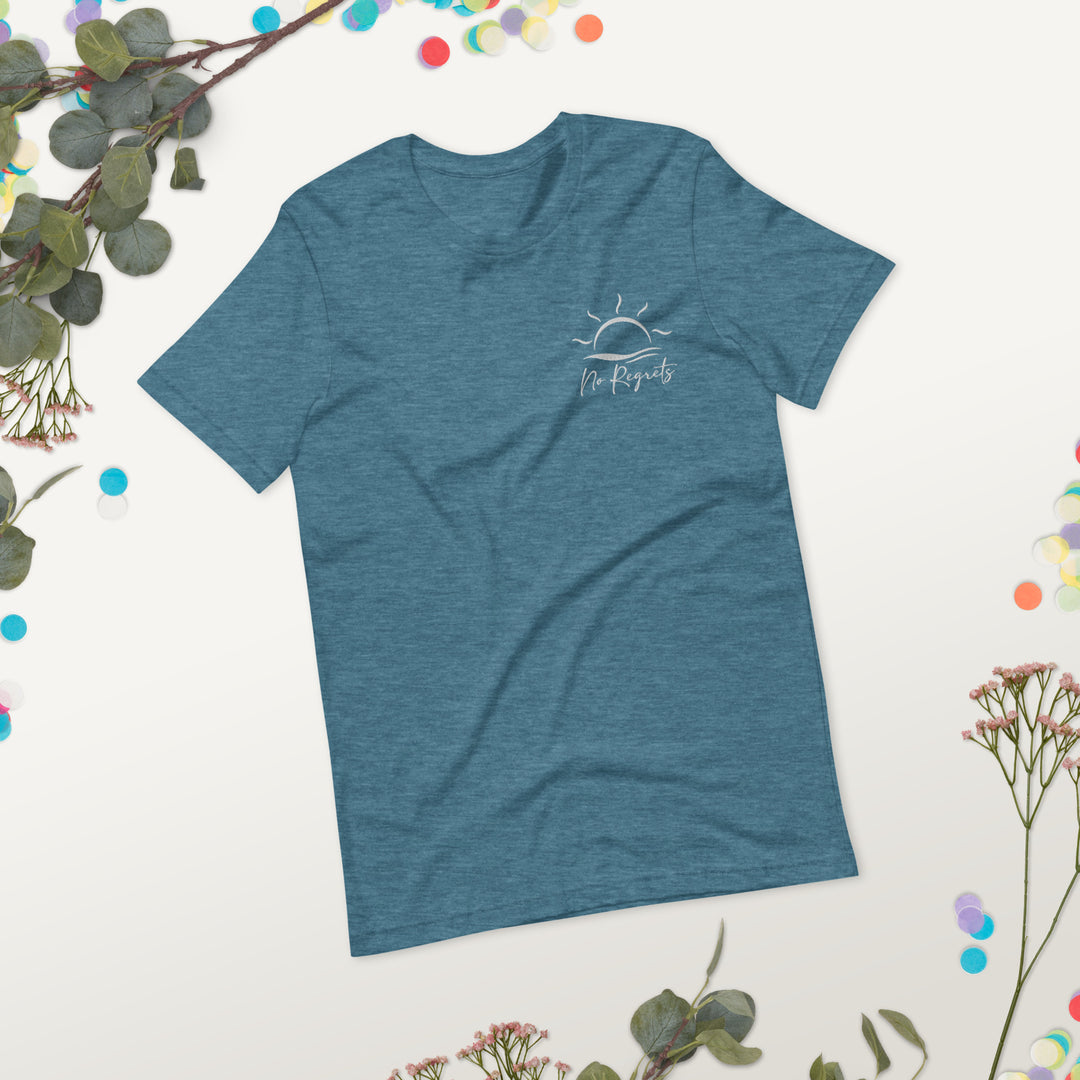 No Regrets Embroidered Unisex T-shirt