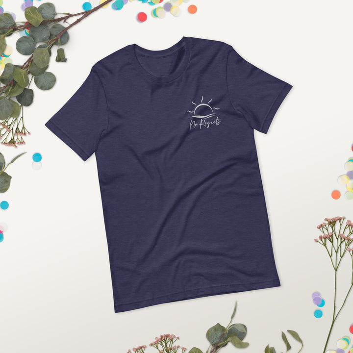 No Regrets Embroidered Unisex T-shirt