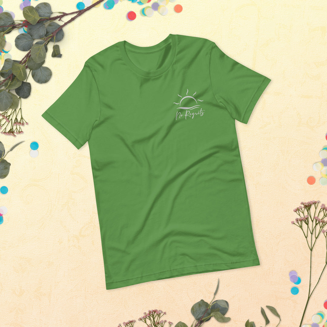 No Regrets Embroidered Unisex T-shirt