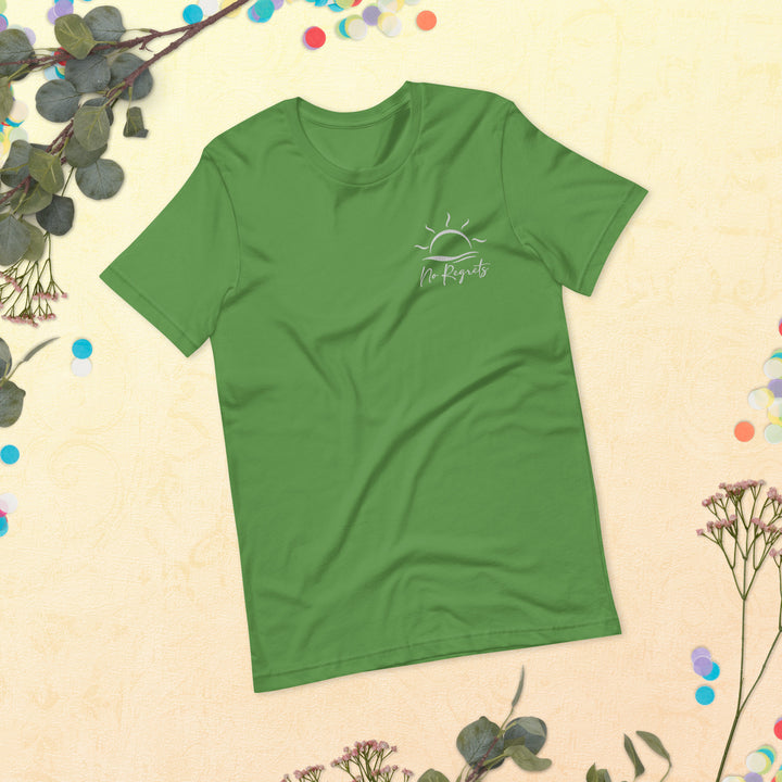 No Regrets Embroidered Unisex T-shirt